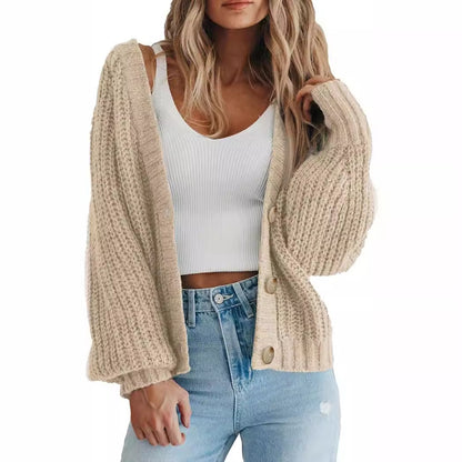 Women's Thick Knitted Cardigan Sweater