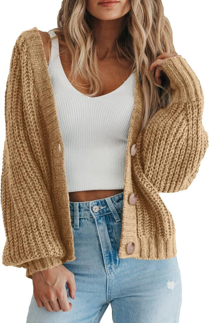 Women's Thick Knitted Cardigan Sweater