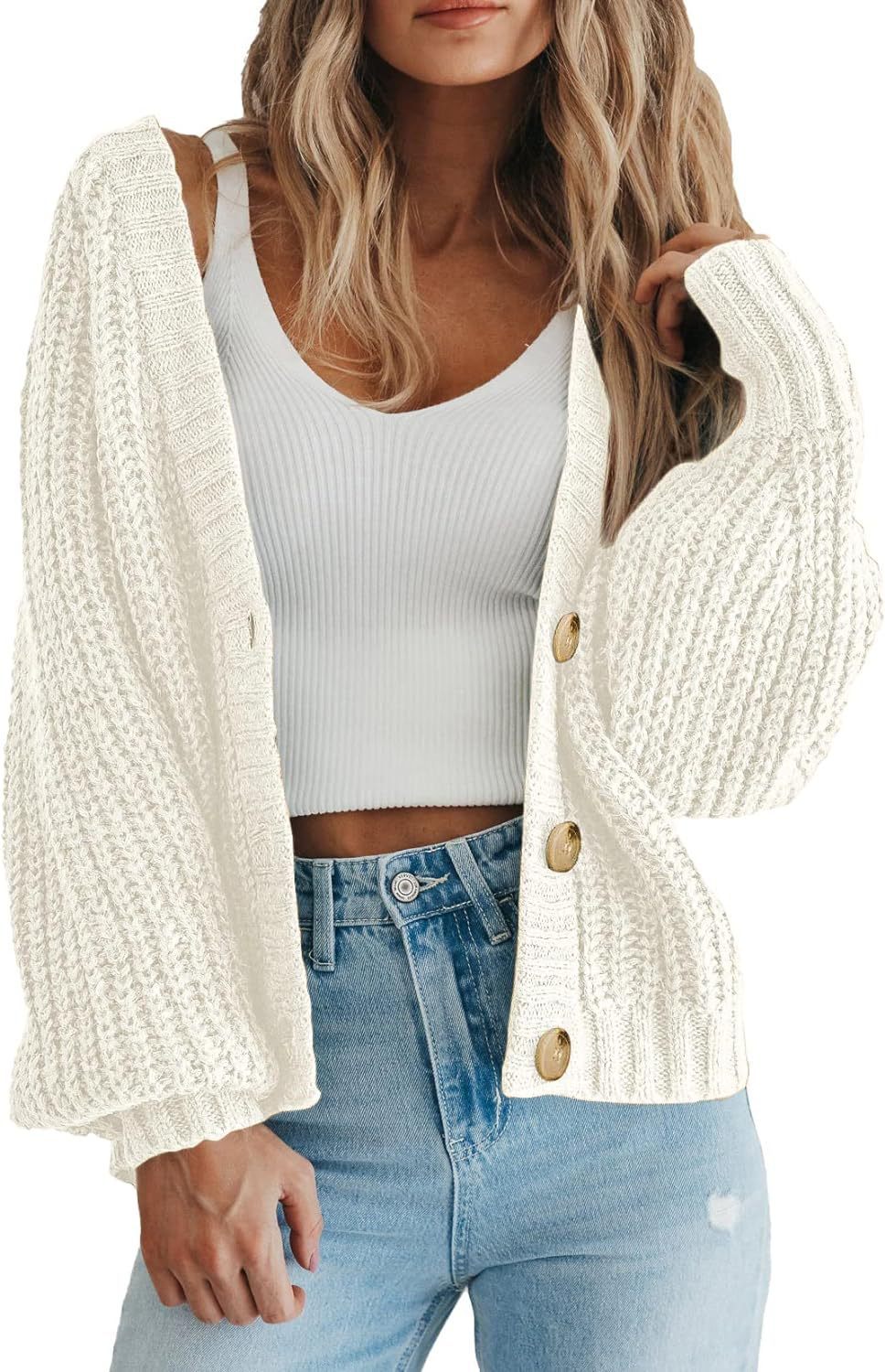 Women's Thick Knitted Cardigan Sweater