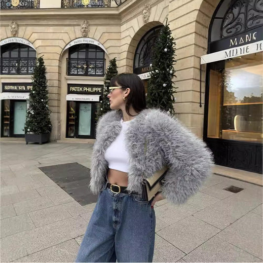 Wool Fur Short Coat