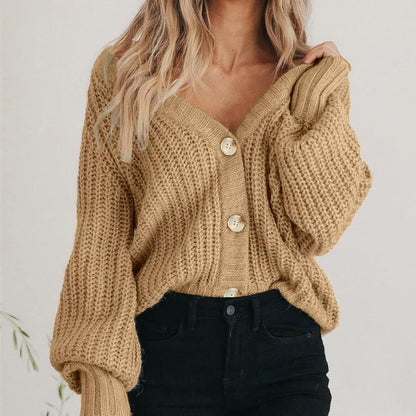 Women's Thick Knitted Cardigan Sweater