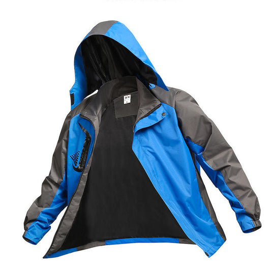 Thin Hooded Jacket Color Matching Autumn And Winter Outdoor